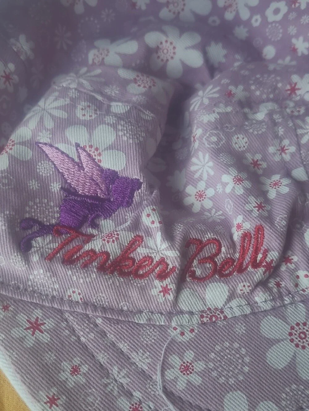 Disney White and Lavender Tinker Bell Kids Cap